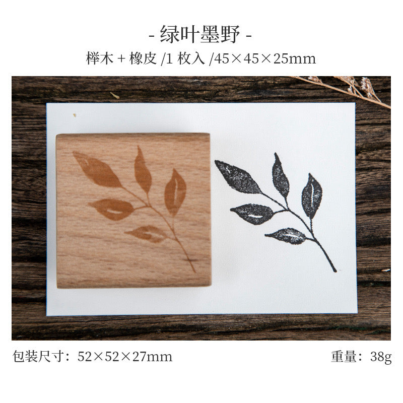 T-11 Ink blossom wooden stamp