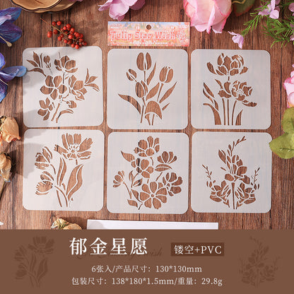 T-12 Flower stencil