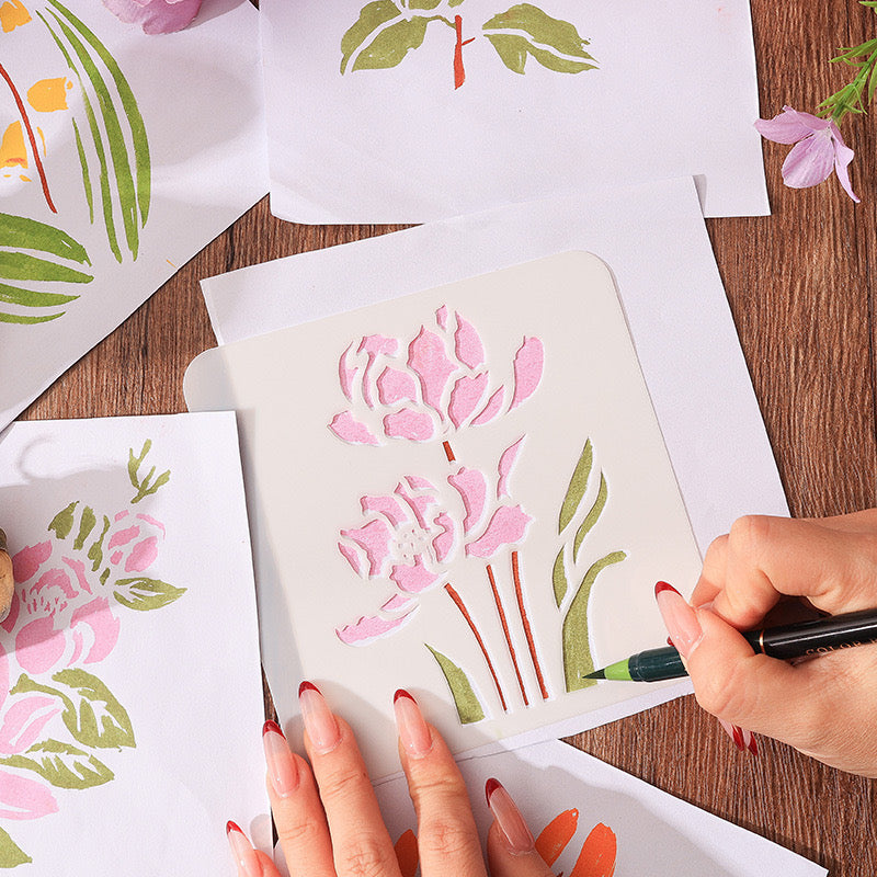T-12 Flower stencil