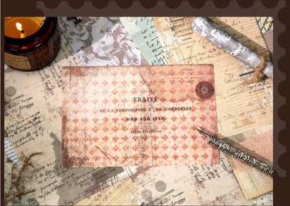 P-7 Dreaming of the Past Series Retro Theme Base Material Paper in 5 Styles