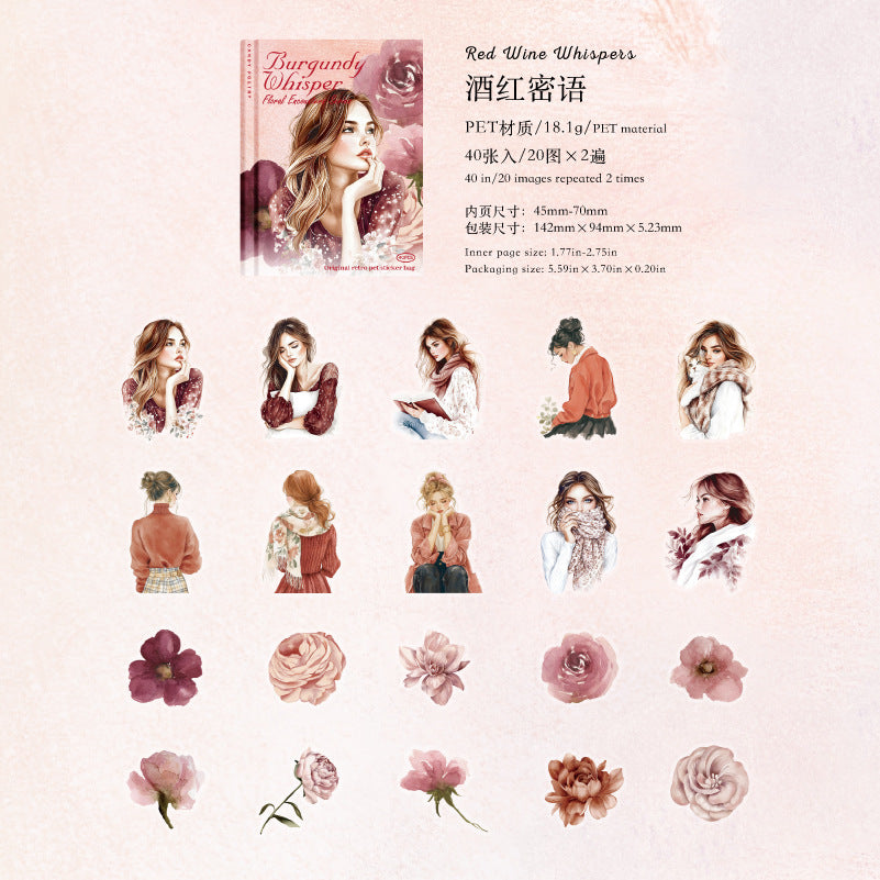 S-38  Flower Encounter Series Scenery Sticker
