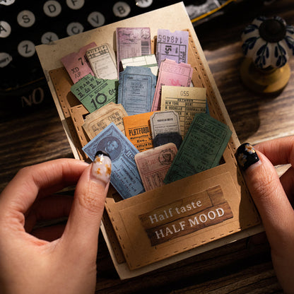 S-40  Retro Ticket Box Sticker Pack 6Style