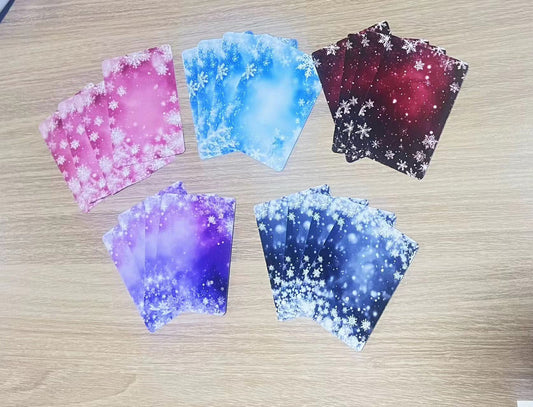A-6 Snowflake background ATC card 20 pieces(2.5*3.5 inch)