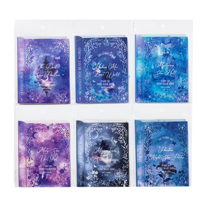 S-31  Ice Crystal PET 3D Laser Silver Sticker Starry Sky Secret Realm Series 6Style