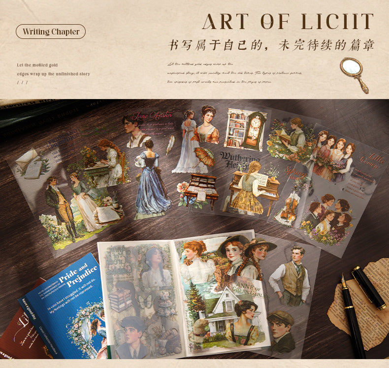 S-14 Masterpiece Collection Handbook Series Literary Story Theme Stickers 6Style