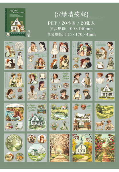 S-14 Masterpiece Collection Handbook Series Literary Story Theme Stickers 6Style