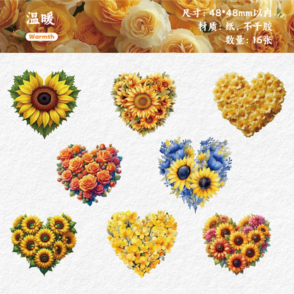 S-36 Heart Flower Series sticker 6Style