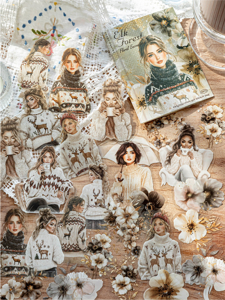S-38  Flower Encounter Series Scenery Sticker