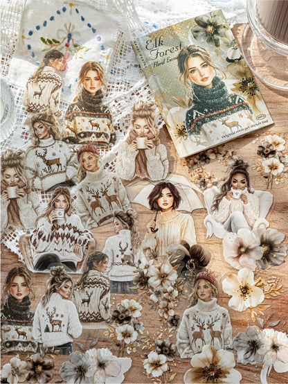 S-38  Flower Encounter Series Scenery Sticker