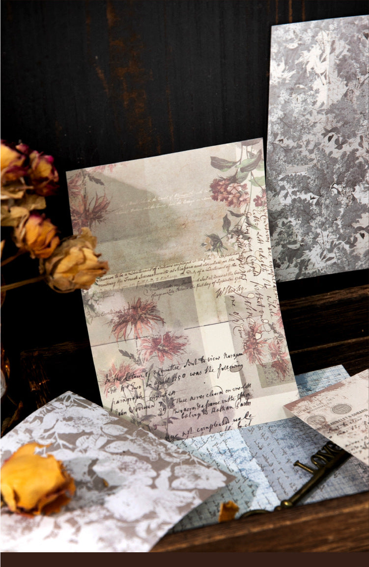 P-7 Dreaming of the Past Series Retro Theme Base Material Paper in 5 Styles