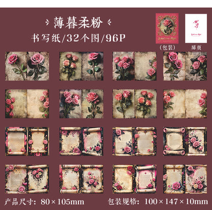 S-29 Retro Rose Theme Hardcover Material Book Letter from the Rose Series 4Style