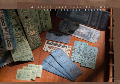 S-40  Retro Ticket Box Sticker Pack 6Style