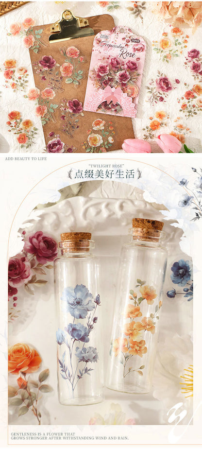 S-41 Flower Series Floral Journal Decoration Collage Material Base Stickers