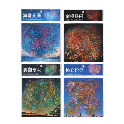 S-16 Dark Phantom PET Sticker package Gorgeous Fireworks Painting Series