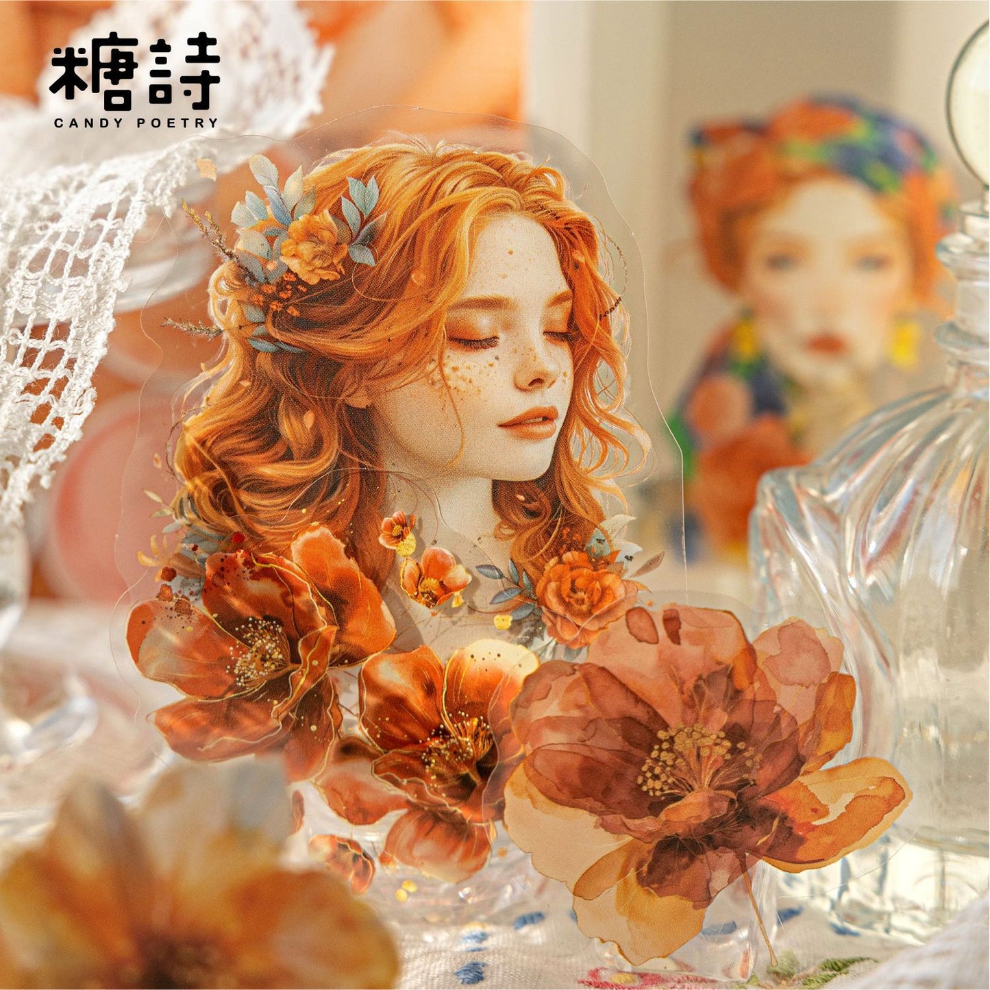 S-38  Flower Encounter Series Scenery Sticker