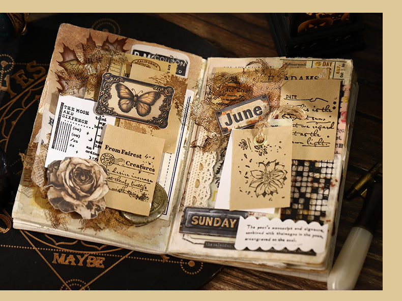 P-10 A Beautiful Day Set Small Book Material Book Antique Magic Bookstore Series 4Style