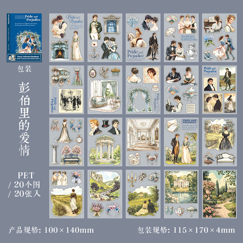 S-14 Masterpiece Collection Handbook Series Literary Story Theme Stickers 6Style