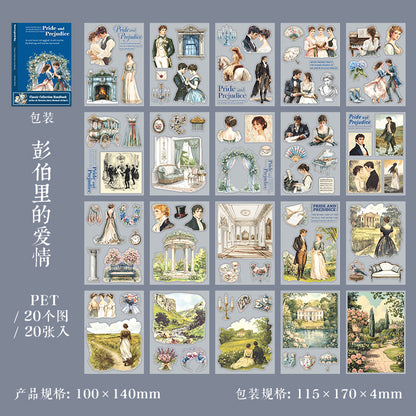 S-14 Masterpiece Collection Handbook Series Literary Story Theme Stickers 6Style