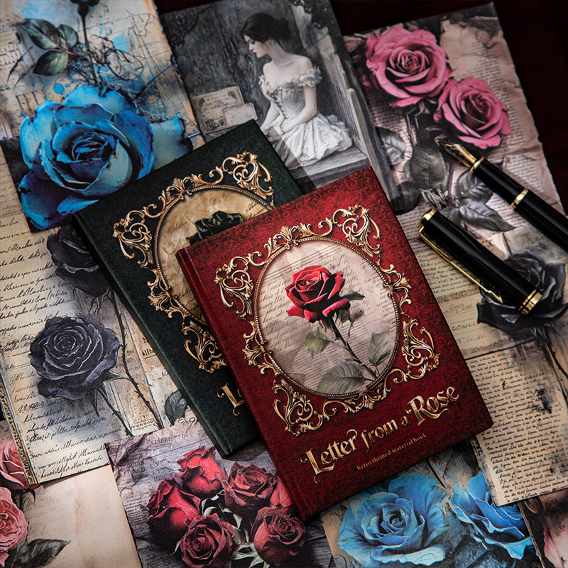 S-29 Retro Rose Theme Hardcover Material Book Letter from the Rose Series 4Style