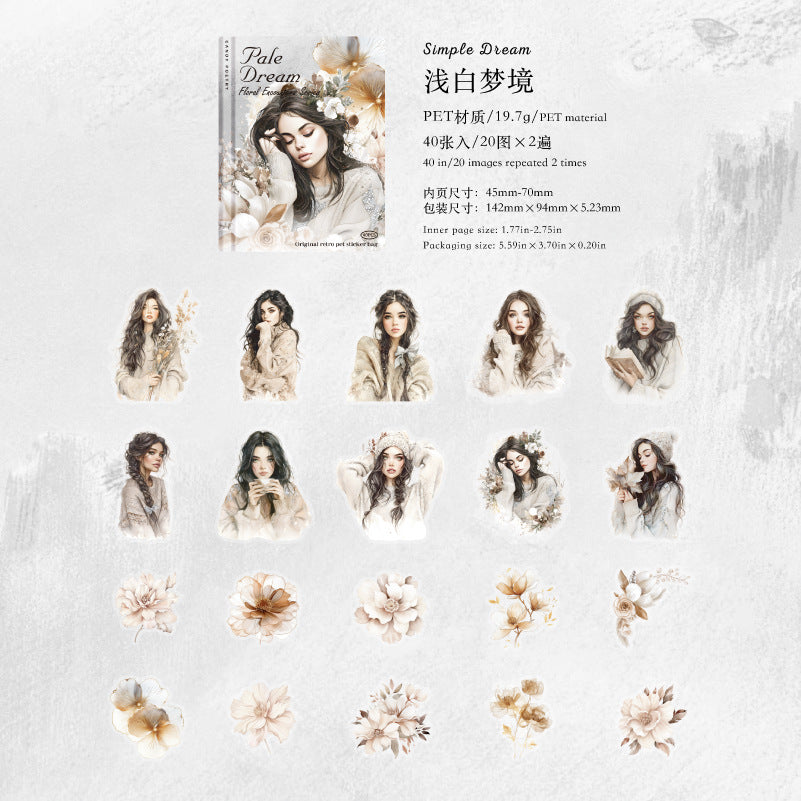 S-38  Flower Encounter Series Scenery Sticker