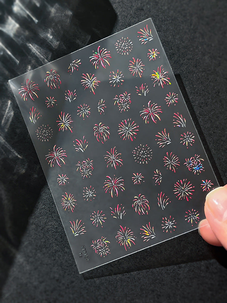 MINI-23Shell Light Gorgeous Fireworks  Stickers Splendid Fireworks New Year Hot-Selling Stickers
