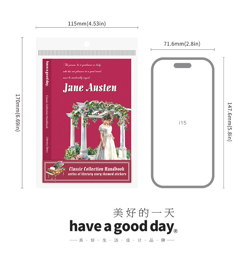 S-14 Masterpiece Collection Handbook Series Literary Story Theme Stickers 6Style