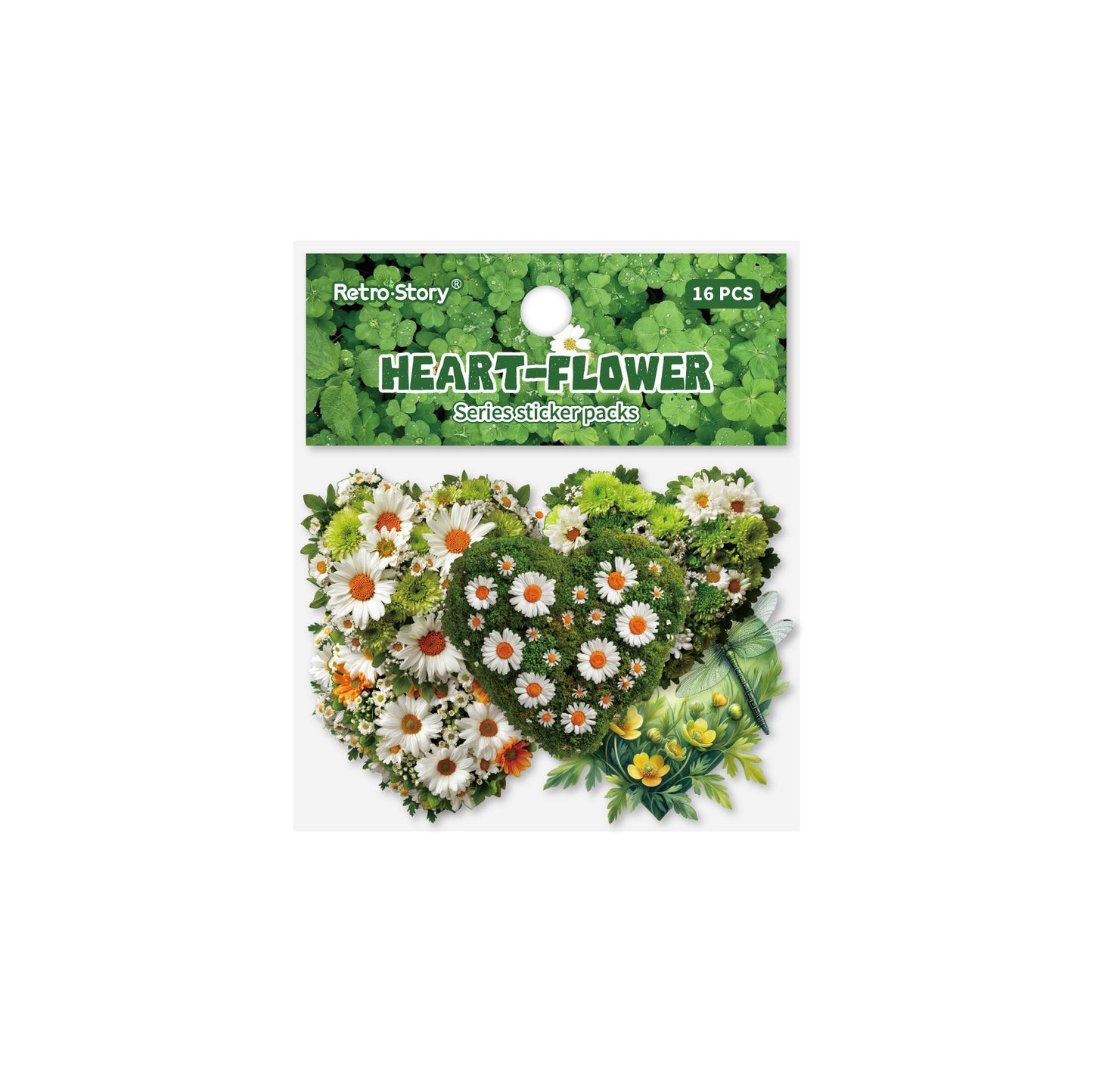 S-36 Heart Flower Series sticker 6Style