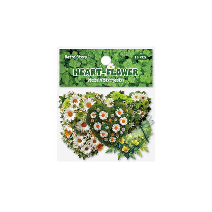 S-36 Heart Flower Series sticker 6Style