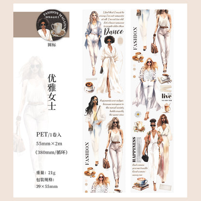S-45 Fashion Magazine Series PET Tape for Character 6Style