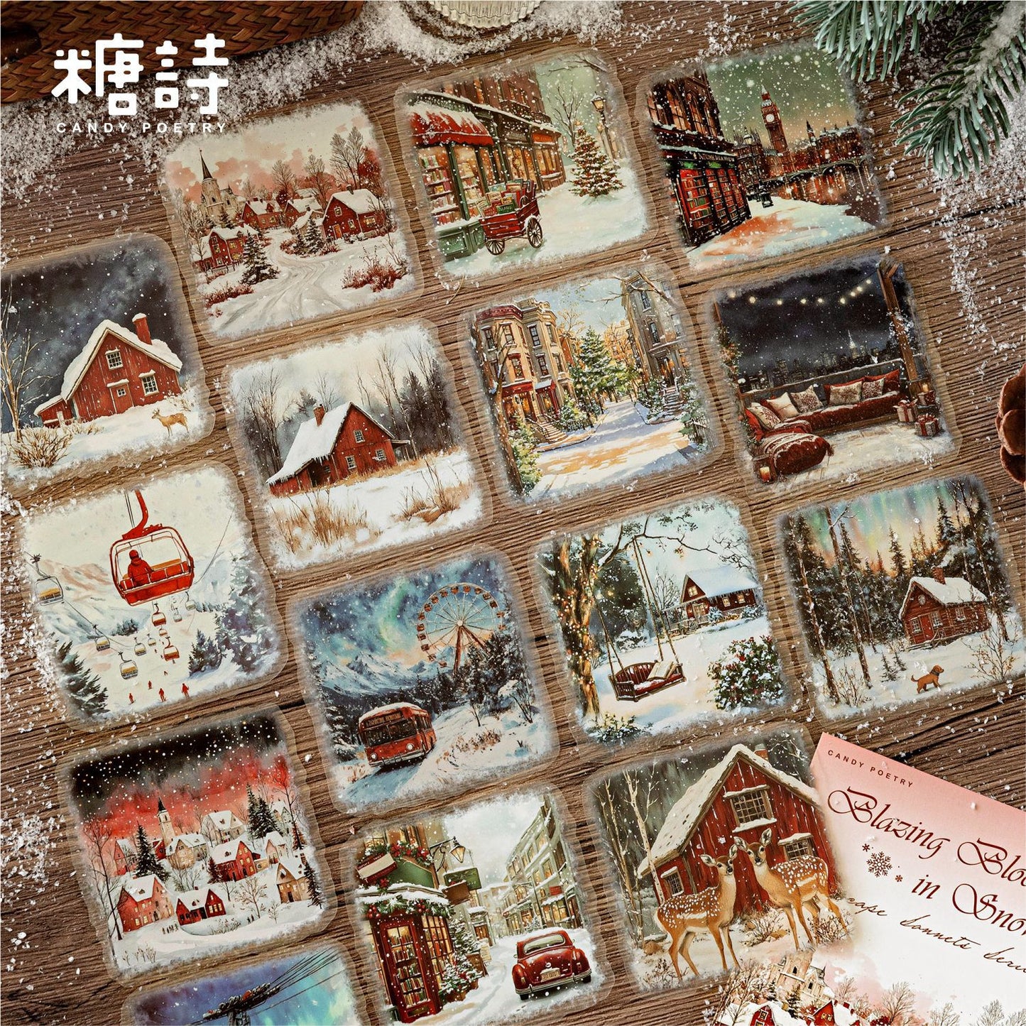 S-39  Large Size LandscapeSnow Poetry Series Winter Snow Scene 6Style