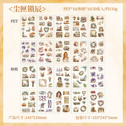 S-11 ZABC Cross-Border Honey Glaze Fragrance Series Sticker Book 8Style