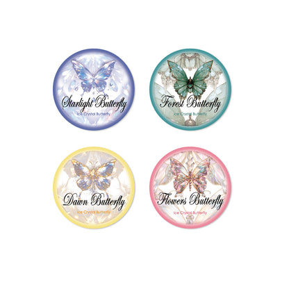 S-28 Ancient Forest PET Adhesive Tape Ice Crystal Butterfly Series 4Style