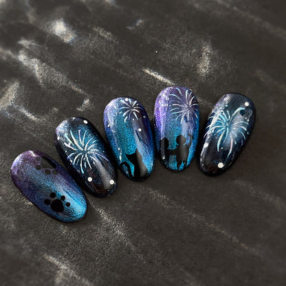 MINI-23Shell Light Gorgeous Fireworks  Stickers Splendid Fireworks New Year Hot-Selling Stickers