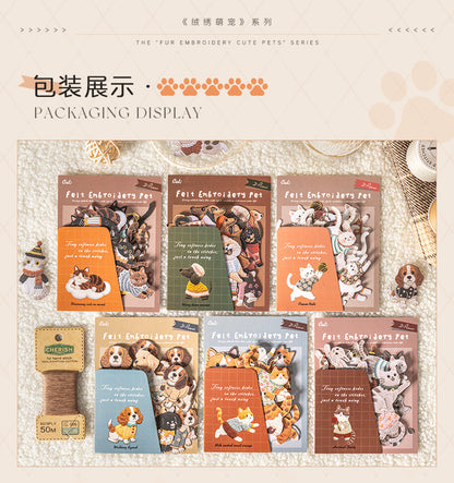 S-17 Velvet Embroidery  Keao Animal Sticker 6 Style