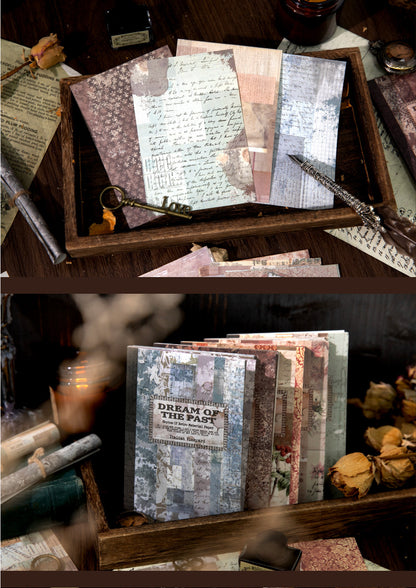 P-7 Dreaming of the Past Series Retro Theme Base Material Paper in 5 Styles