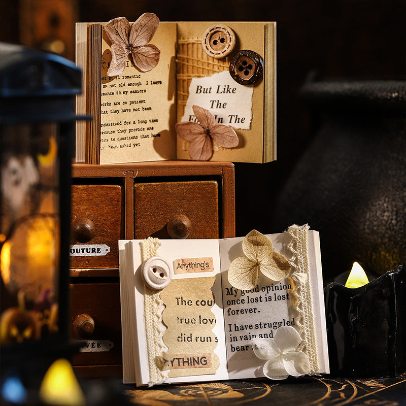 P-10 A Beautiful Day Set Small Book Material Book Antique Magic Bookstore Series 4Style