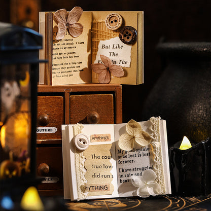 P-10 A Beautiful Day Set Small Book Material Book Antique Magic Bookstore Series 4Style
