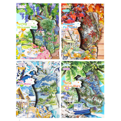 S-49  Seasonal Light Painting Series Sticker Pack 4Style