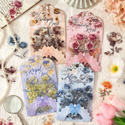 S-41 Flower Series Floral Journal Decoration Collage Material Base Stickers