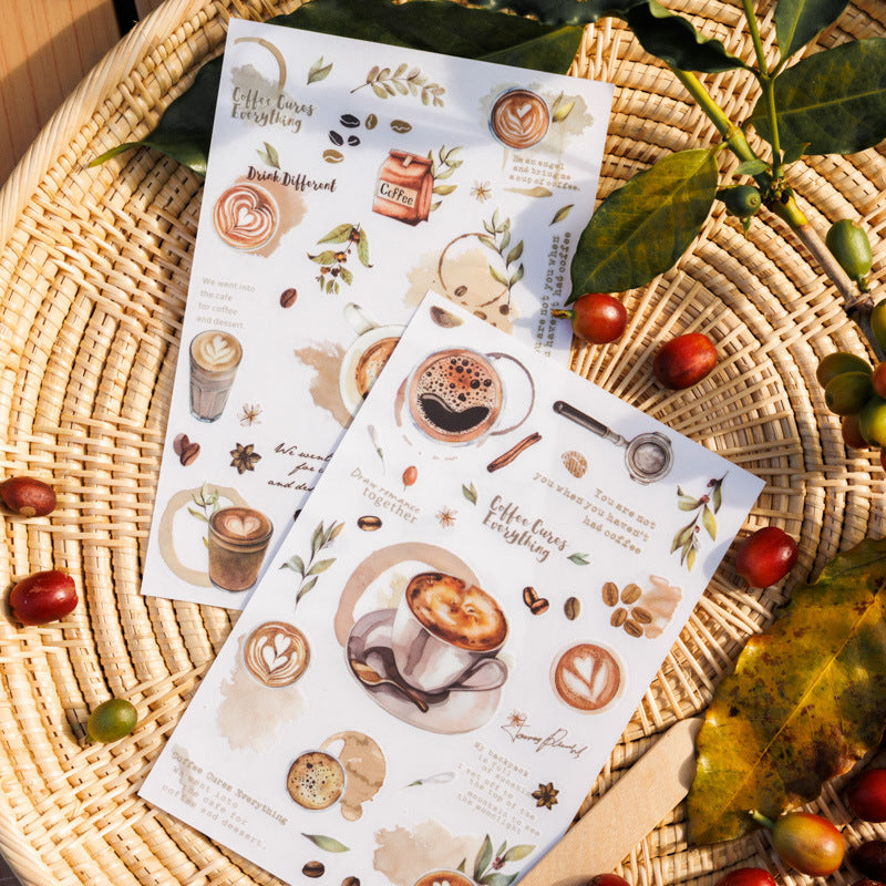 S-22 Coffee Transfer Sticker Hazy Coffee Fragrance Dream Series  6Style