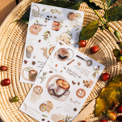 S-22 Coffee Transfer Sticker Hazy Coffee Fragrance Dream Series  6Style