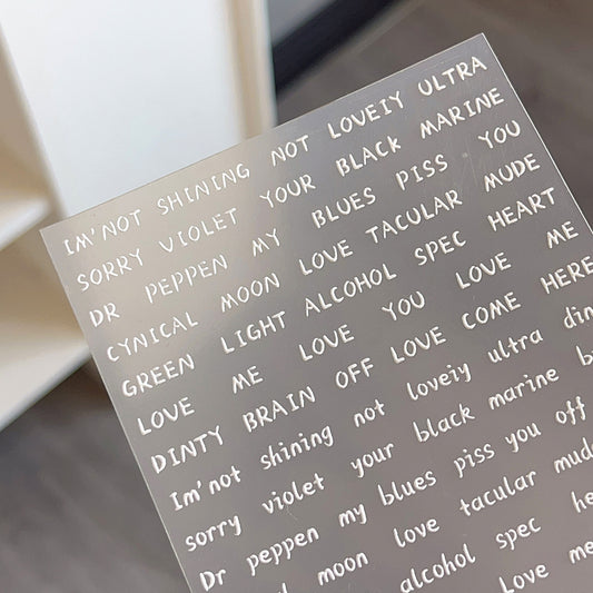 MINI-22 Lines English Cartoon  Stickers