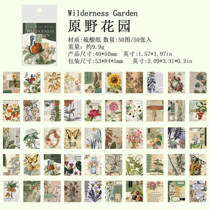 P-12 Ancient Forest Sulfuric Acid Paper Material Pack Life mini Book Series