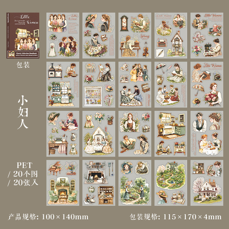 S-14 Masterpiece Collection Handbook Series Literary Story Theme Stickers 6Style