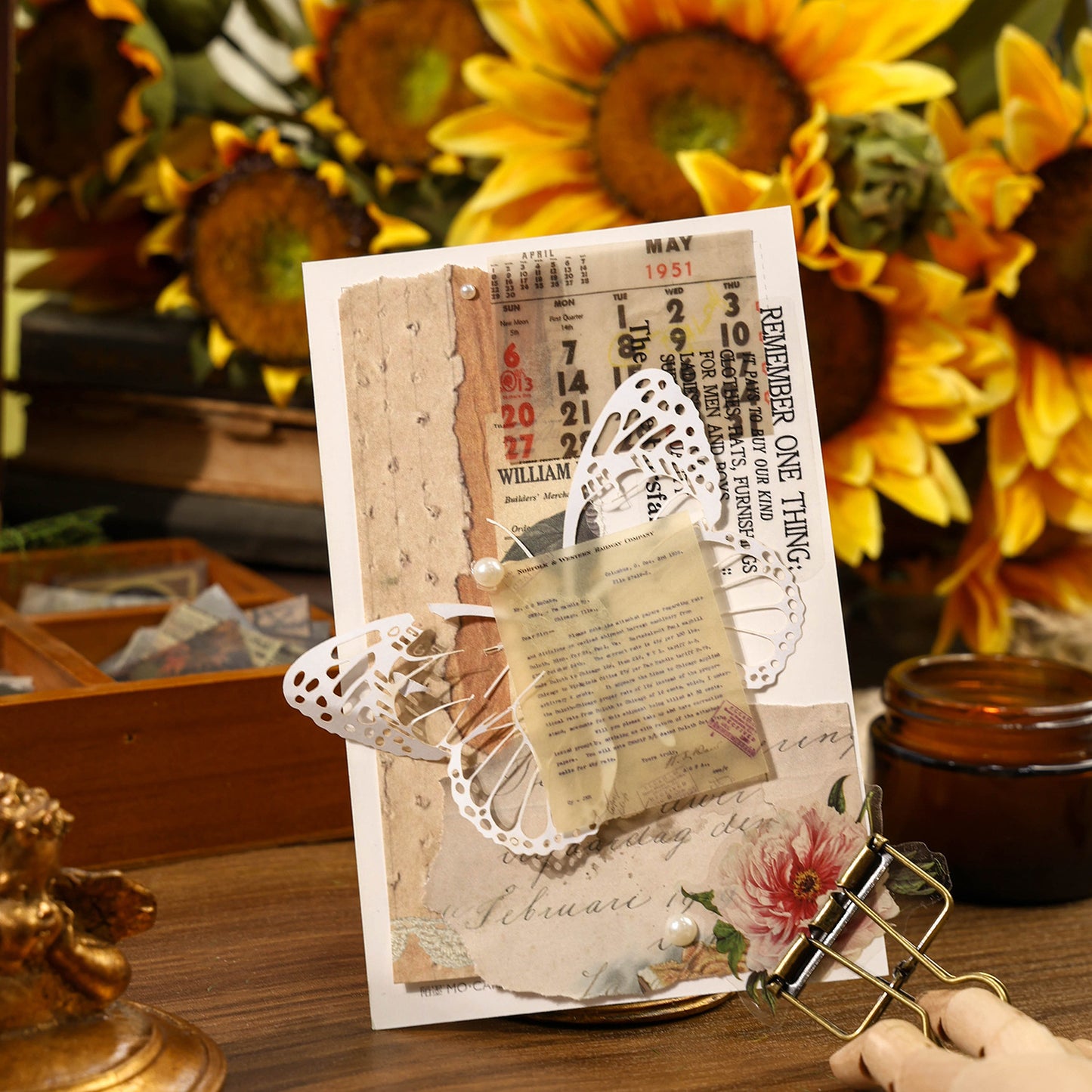 P-12 Ancient Forest Sulfuric Acid Paper Material Pack Life mini Book Series