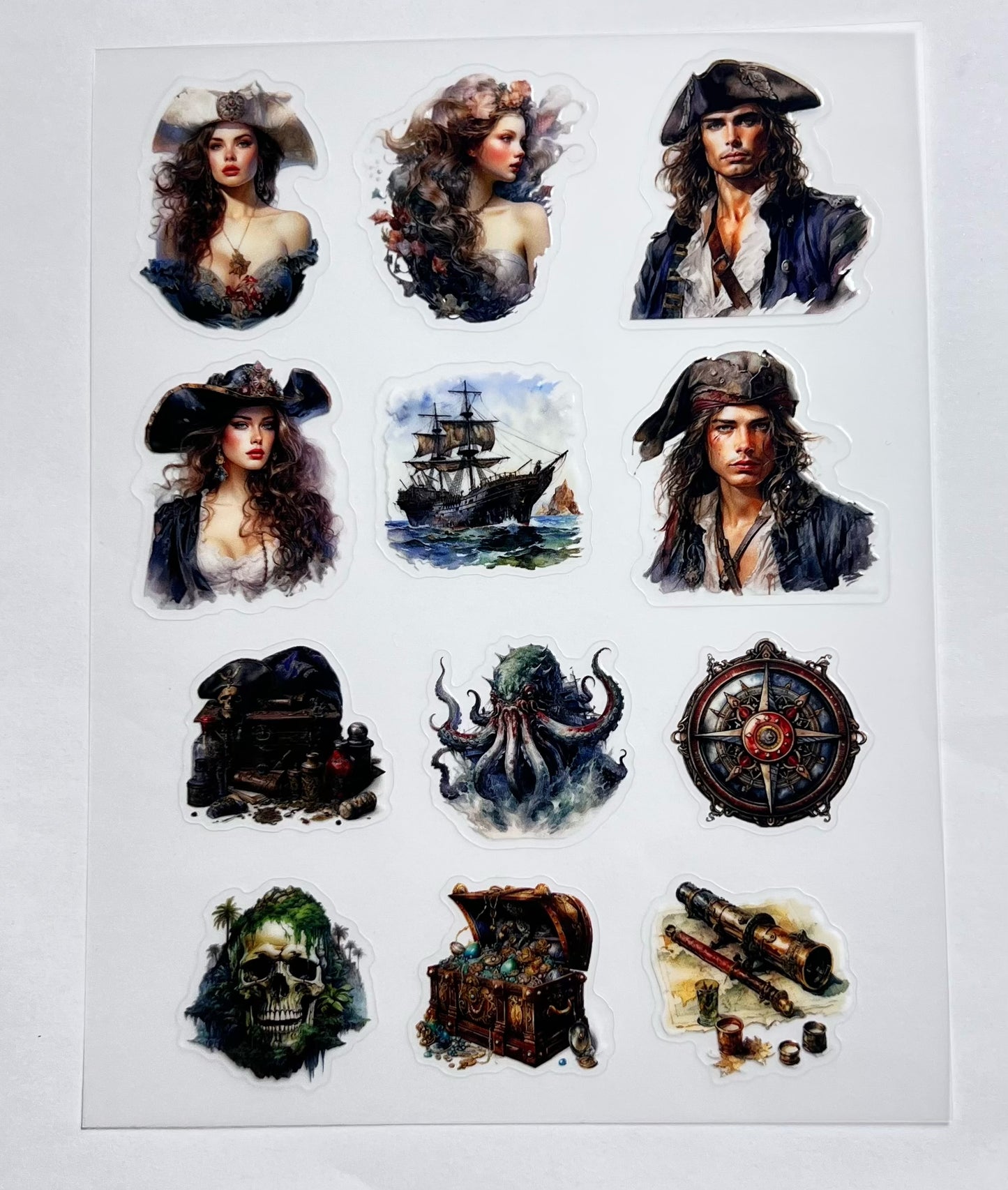 E-13 Embossed sticker