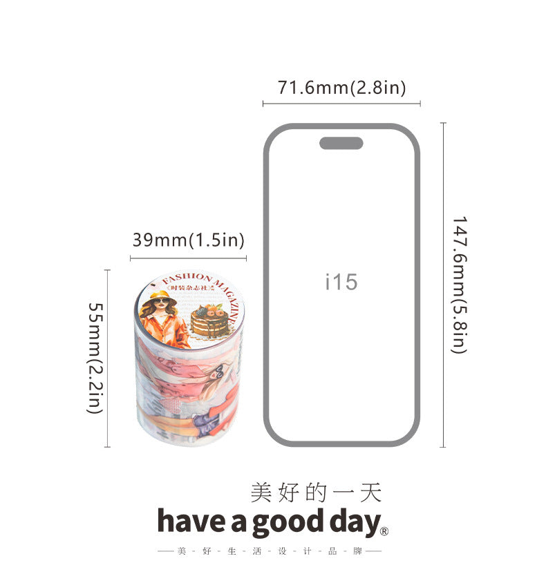 S-45 Fashion Magazine Series PET Tape for Character 6Style