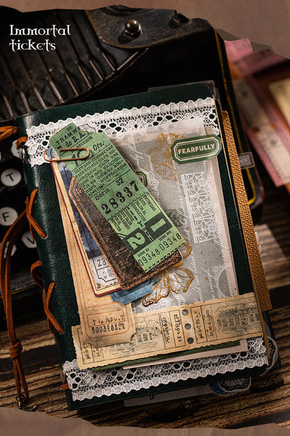 S-40  Retro Ticket Box Sticker Pack 6Style