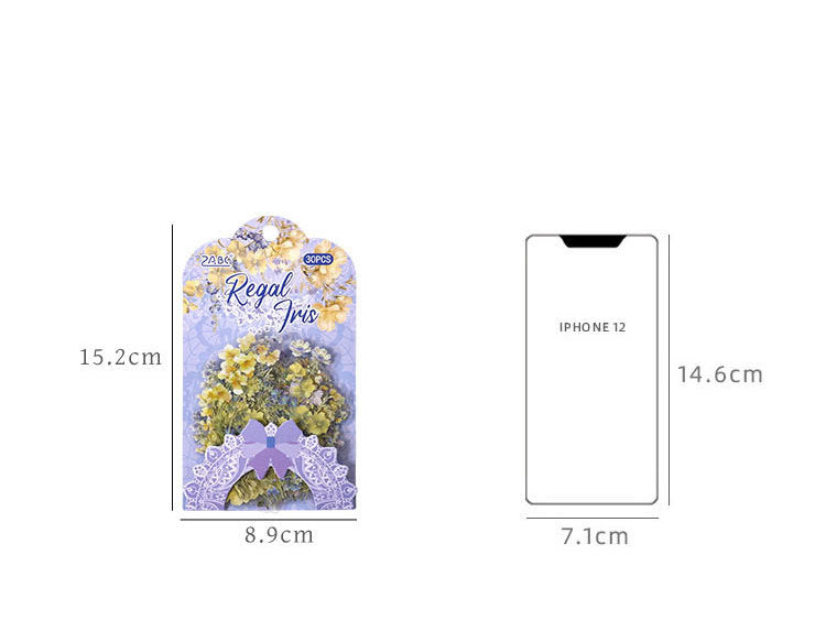S-41 Flower Series Floral Journal Decoration Collage Material Base Stickers
