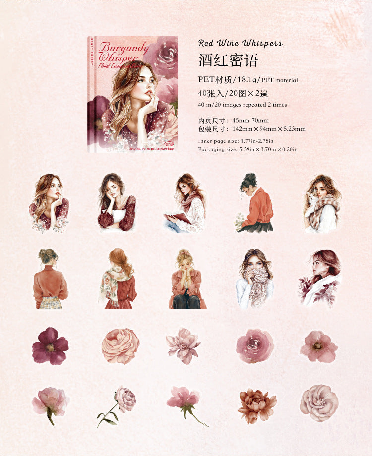 S-38  Flower Encounter Series Scenery Sticker